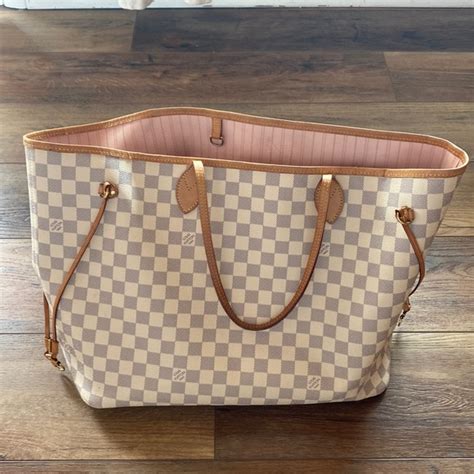 louis vuitton neverfull gm damier azur rose ballerine|louis vuitton neverfull wristlet strap.